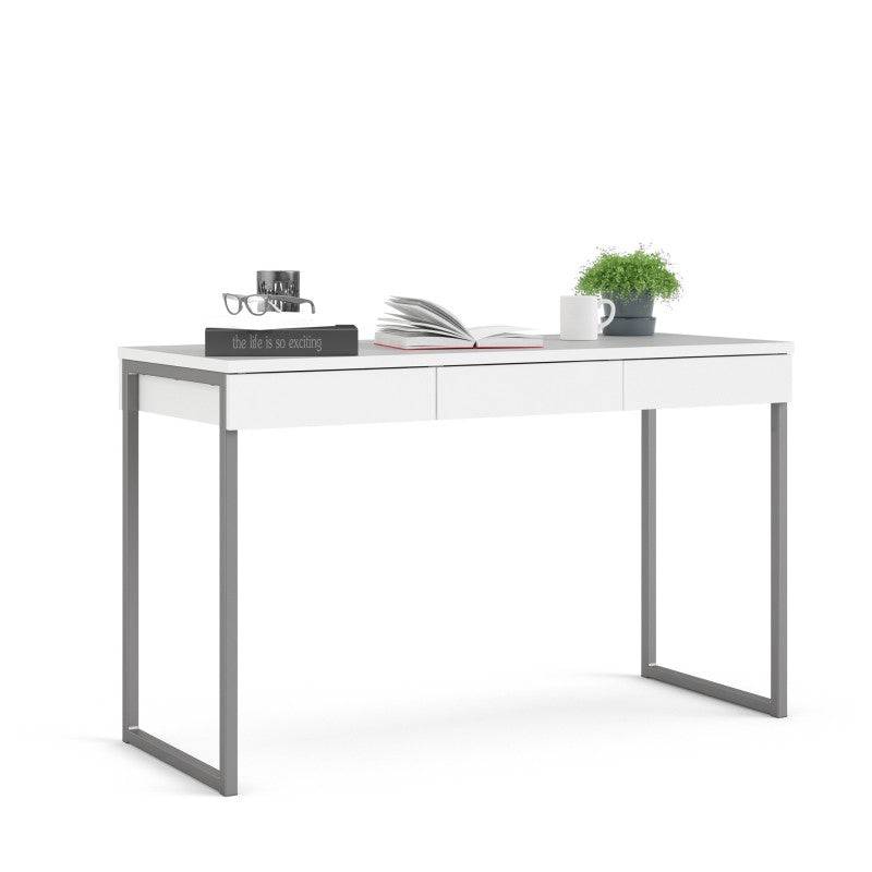 Function Plus Desk 3 Drawers in White - Price Crash Furniture