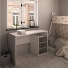 Function Plus Desk 3 Drawers in White and Grey - Price Crash Furniture