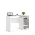 Function Plus Desk 3 Drawers in White and Grey - Price Crash Furniture