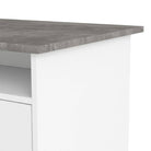 Function Plus Desk 4 Drawer 1 Door in White and Grey - Price Crash Furniture