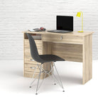 Function Plus Desk 5 Drawers In Oak - Price Crash Furniture