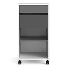 Function Plus Wheeled Filing Cabinet in White & Grey - Price Crash Furniture