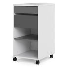 Function Plus Wheeled Filing Cabinet in White & Grey - Price Crash Furniture