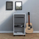 Function Plus Wheeled Filing Cabinet in White & Grey - Price Crash Furniture