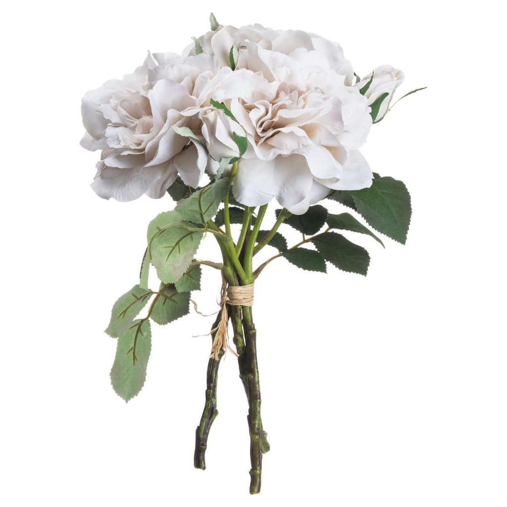 Grey White Short Stem Rose Bouquet - Price Crash Furniture