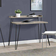 Haven Laptop Desk with Riser Shelf in Distressed Grey Oak by Dorel - Price Crash Furniture