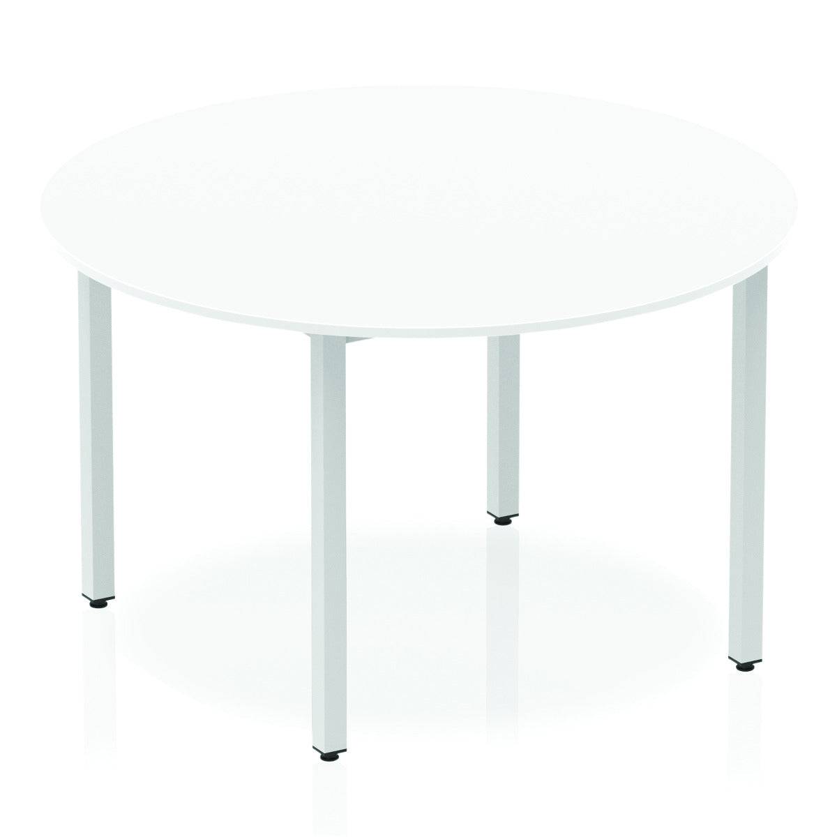 Impulse 1600mm Semi-Circle Table Maple Top Silver Post Leg - Price Crash Furniture