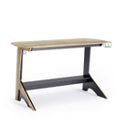 Jersey Desk in oak and black by Alphason - Price Crash Furniture