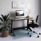 Jersey Desk in oak and black by Alphason - Price Crash Furniture