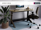 Jersey Desk in oak and black by Alphason - Price Crash Furniture