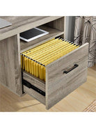 Landon Laptop Desk in Distressed Grey Oak by Dorel - Price Crash Furniture