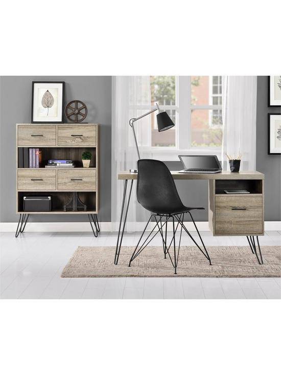 Landon Laptop Desk in Distressed Grey Oak by Dorel - Price Crash Furniture