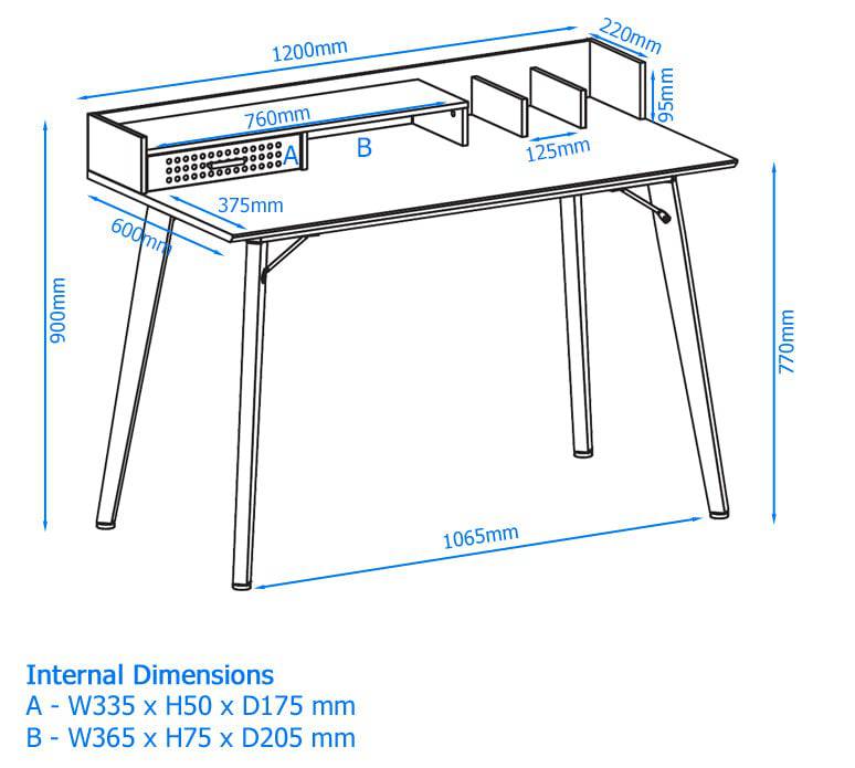 Memphis Desk by Alphason - Price Crash Furniture