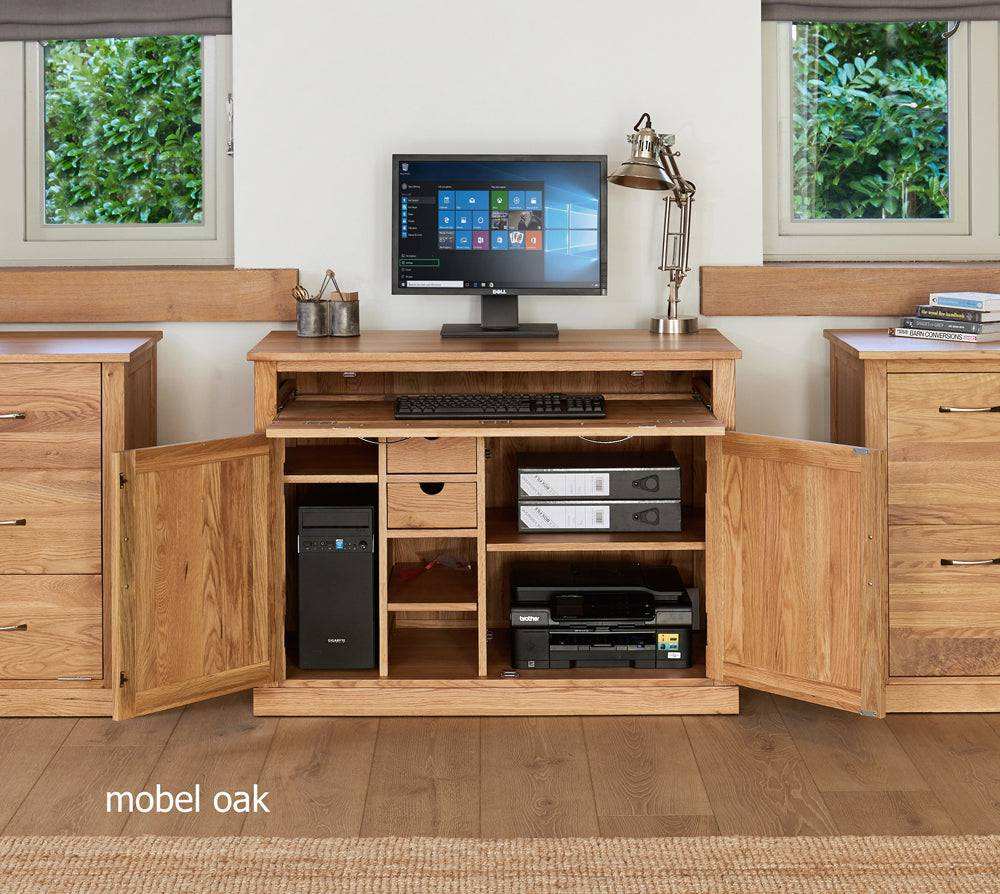 Mobel Oak Hidden Home Office by Baumhaus - Price Crash Furniture