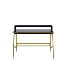 Morgan Desk in black and gold by Alphason - Price Crash Furniture