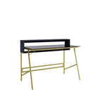 Morgan Desk in black and gold by Alphason - Price Crash Furniture