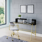 Morgan Desk in black and gold by Alphason - Price Crash Furniture