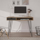 Novogratz Concord Desk with Storage in Natural & Black finish by Dorel - Price Crash Furniture