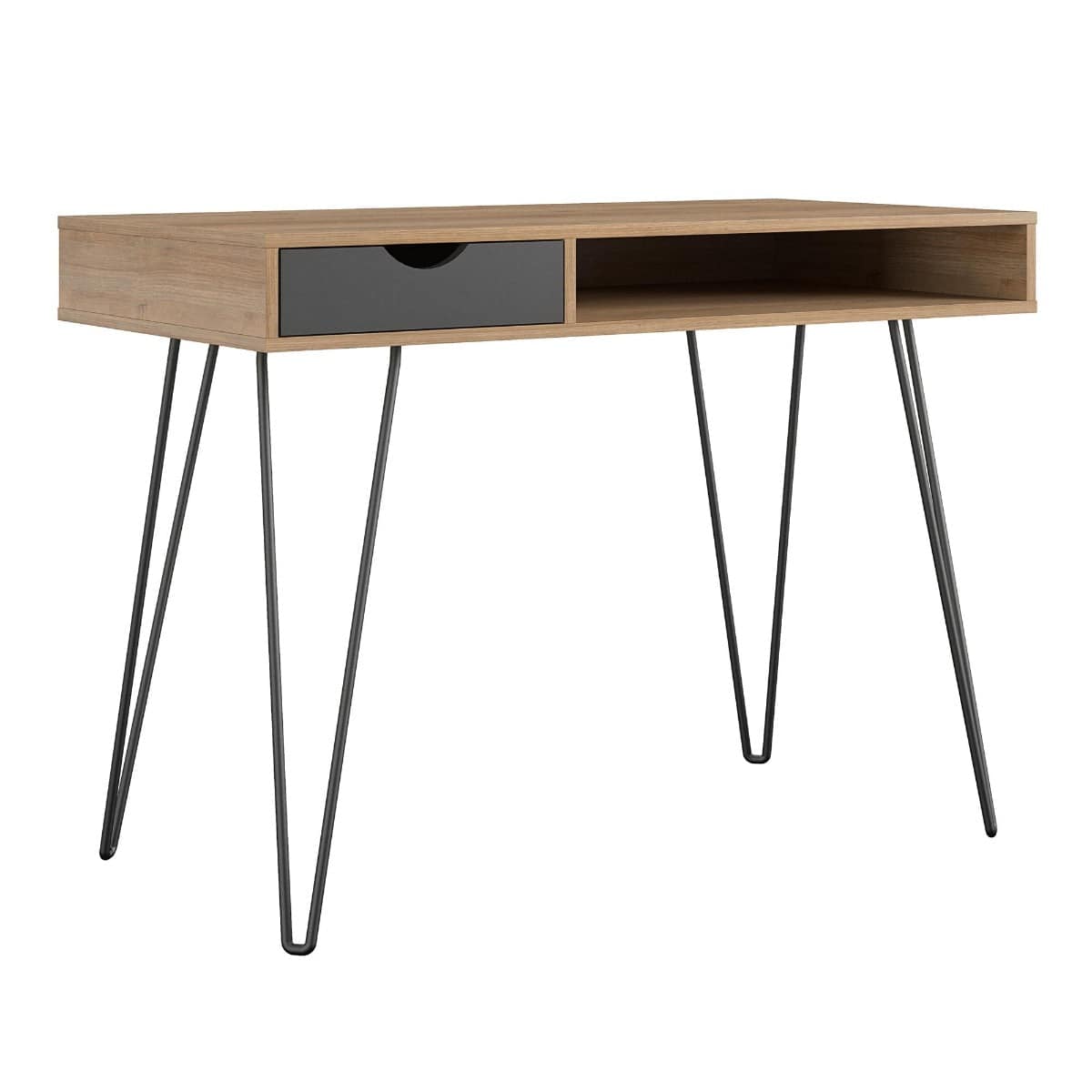 Novogratz Concord Desk with Storage in Natural & Black finish by Dorel - Price Crash Furniture