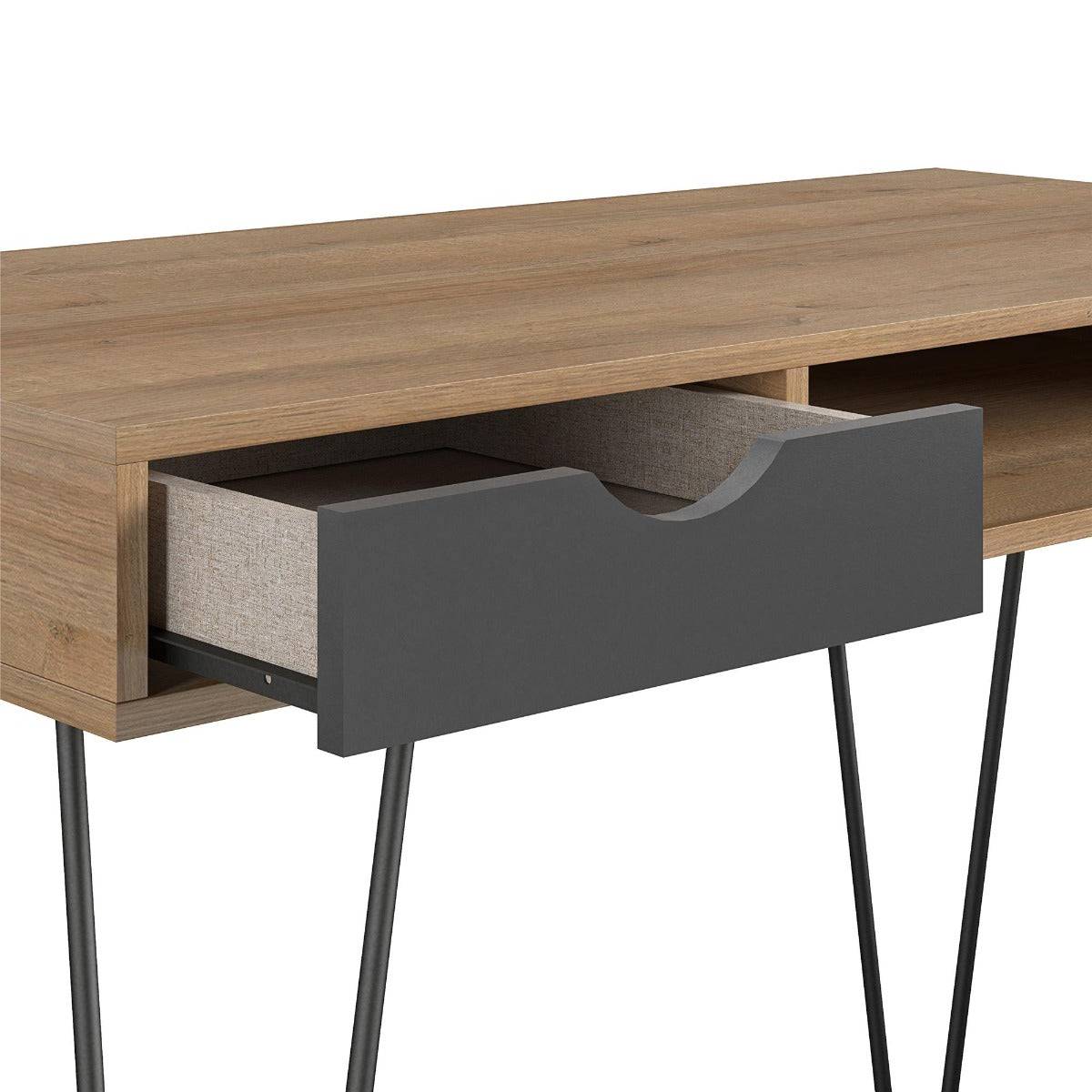 Novogratz Concord Desk with Storage in Natural & Black finish by Dorel - Price Crash Furniture