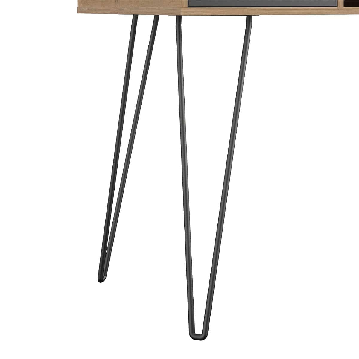 Novogratz Concord Desk with Storage in Natural & Black finish by Dorel - Price Crash Furniture