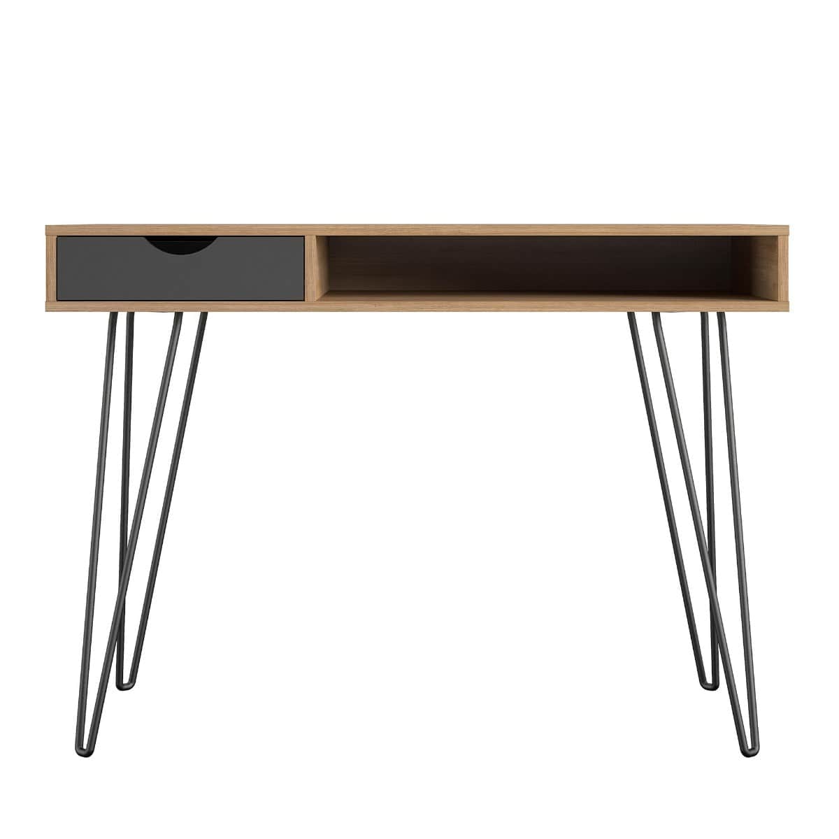 Novogratz Concord Desk with Storage in Natural & Black finish by Dorel - Price Crash Furniture