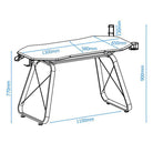 Oblivion	Carbon Fibre Effect Gaming Desk with Storage by Alphason - Price Crash Furniture