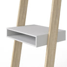 Oslo Leaning Ladder Desk in White and Oak - Price Crash Furniture