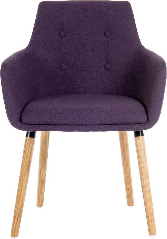 Pair of Teknik 4 Legged Reception Chairs - Plum - Price Crash Furniture