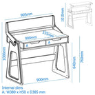 Palmer Sit or Stand Adjustable Laptop Desk in Gloss White and Oak by Alphason - Price Crash Furniture