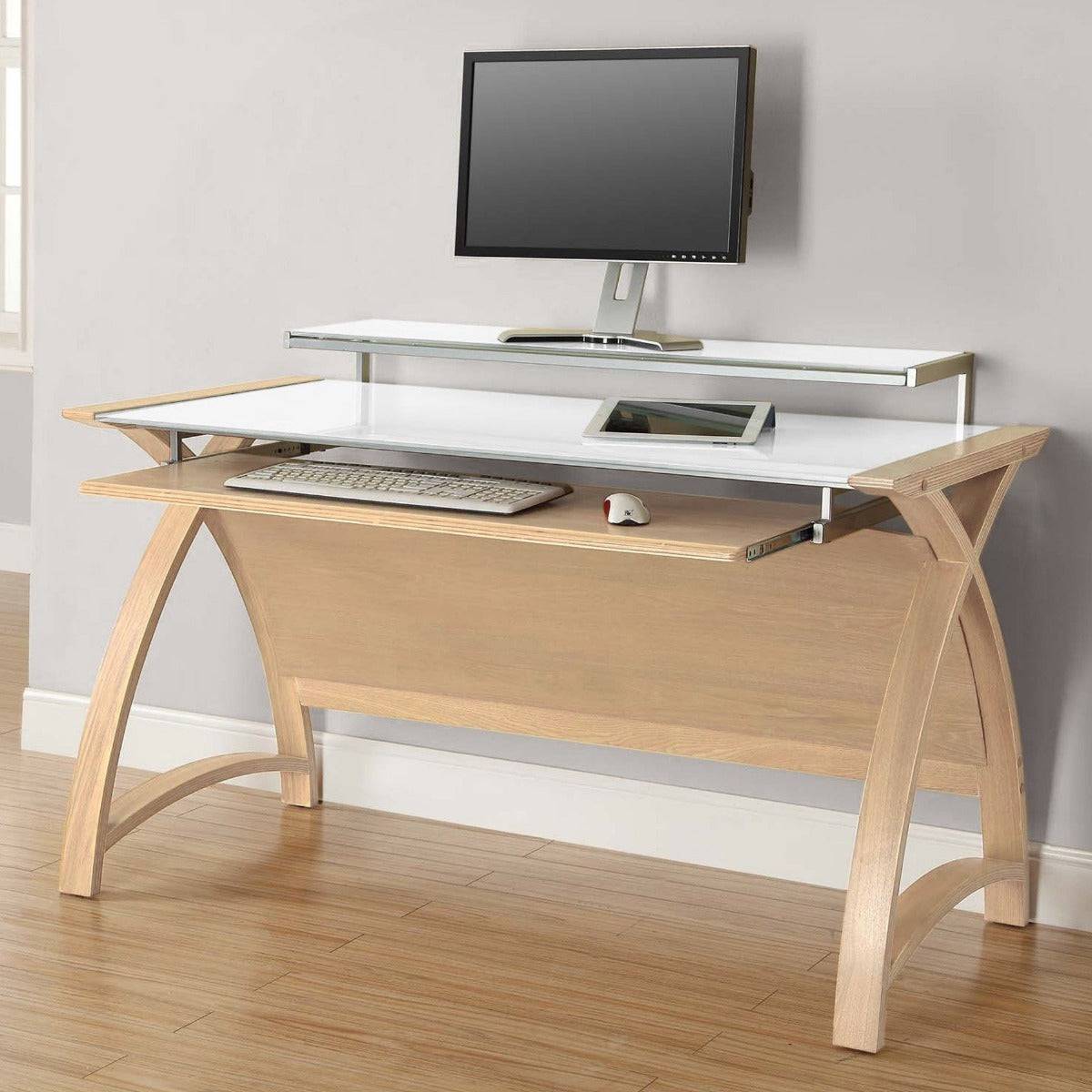 PC201 Helsinki 1300mm Desk in Oak by Jual - Price Crash Furniture