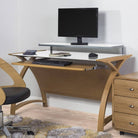 PC201 Helsinki 1300mm Desk in Oak by Jual - Price Crash Furniture