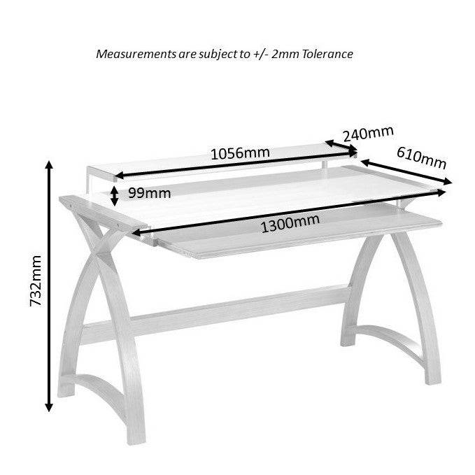 PC201 Helsinki 1300mm Desk in Oak by Jual - Price Crash Furniture