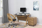 PC201 Helsinki 1300mm Desk in Oak by Jual - Price Crash Furniture