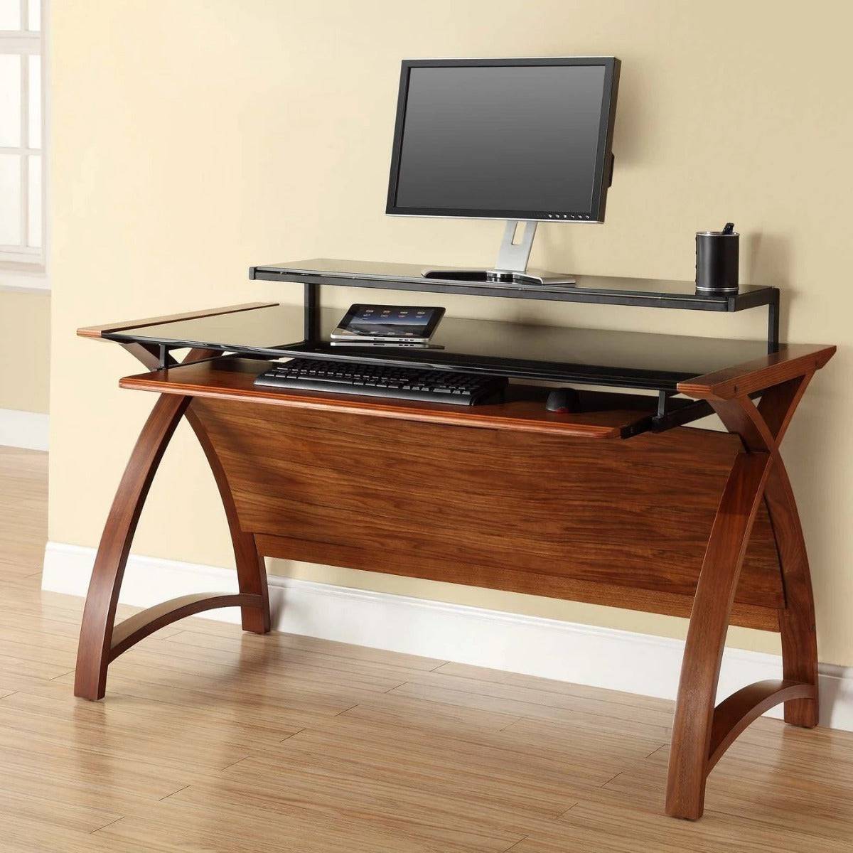 PC201 Helsinki 1300mm Desk in Walnut by Jual - Price Crash Furniture