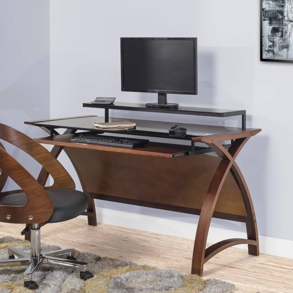 PC201 Helsinki 1300mm Desk in Walnut by Jual - Price Crash Furniture