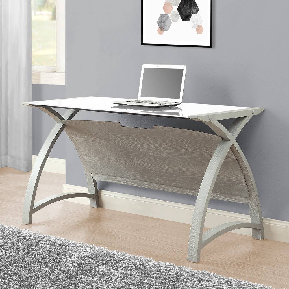PC201 Helsinki 1300mm Table Desk in Grey by Jual - Price Crash Furniture