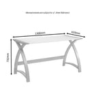 PC201 Helsinki 1300mm Table Desk in Grey by Jual - Price Crash Furniture