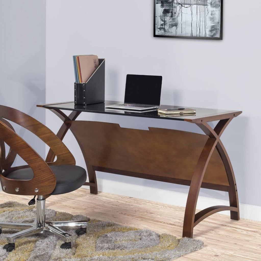 PC201 Helsinki 1300mm Table Desk in Walnut by Jual - Price Crash Furniture