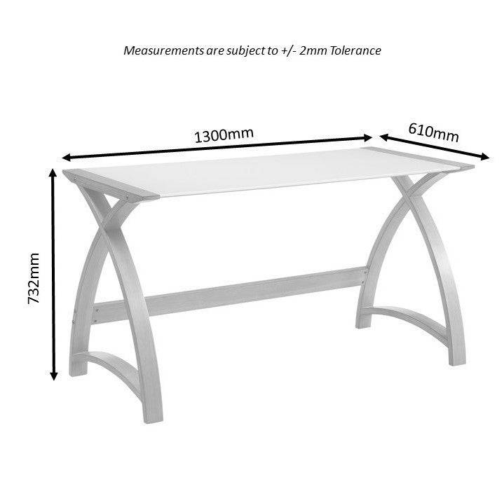 PC201 Helsinki 1300mm Table Desk in Walnut by Jual - Price Crash Furniture