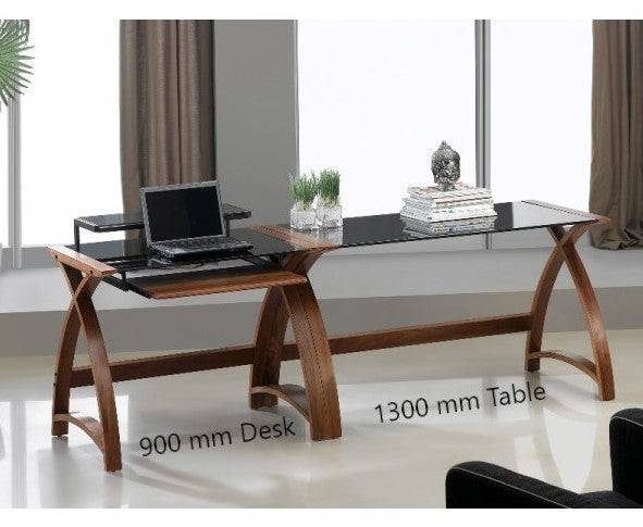 PC201 Helsinki 1300mm Table Desk in Walnut by Jual - Price Crash Furniture