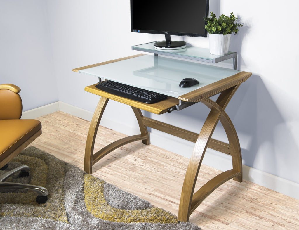PC201 Helsinki 900mm Home Office Desk in Oak by Jual - Price Crash Furniture