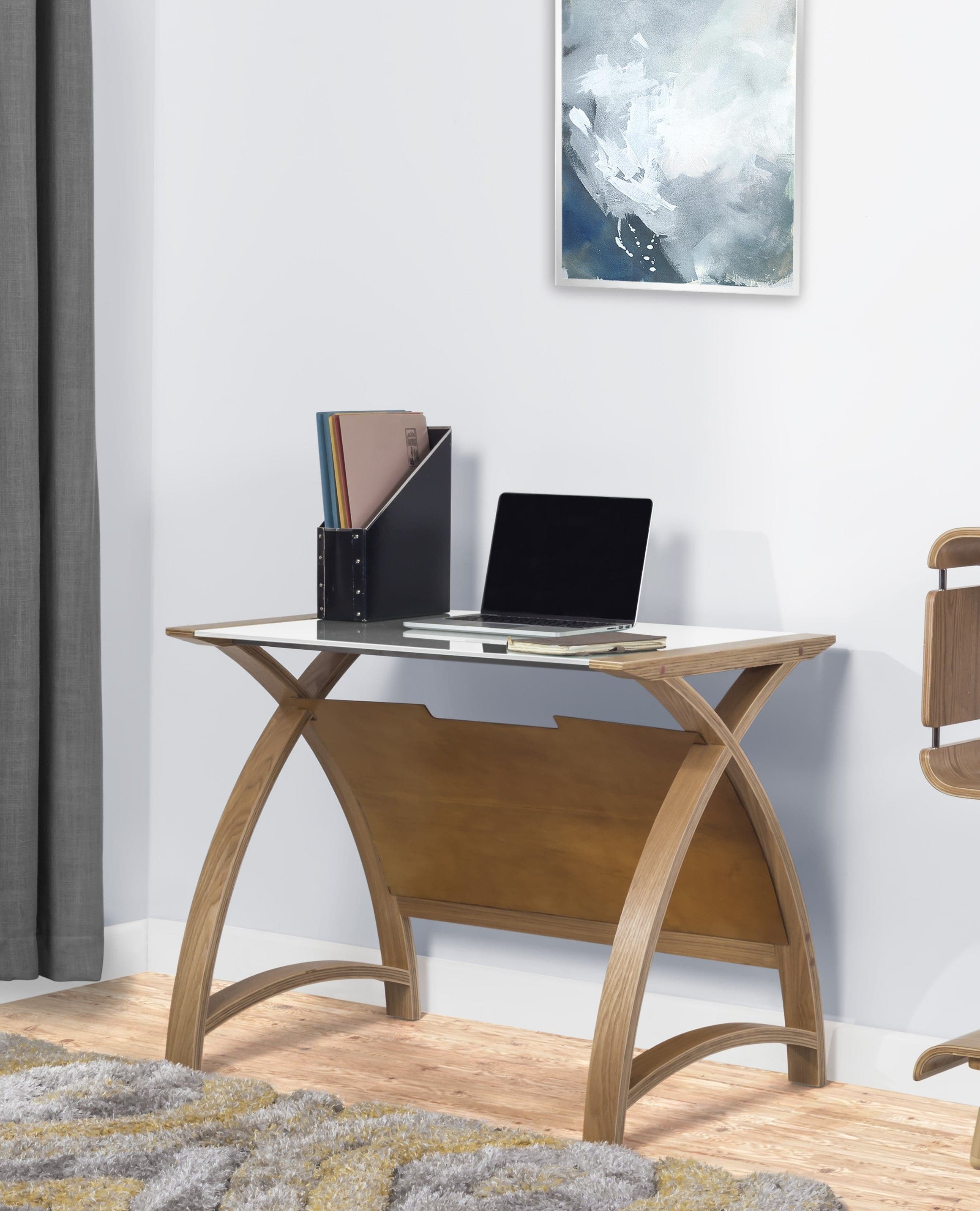 PC201 Helsinki 900mm Laptop Table in Oak by Jual - Price Crash Furniture