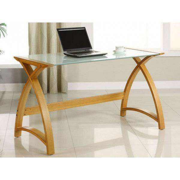 PC201 Helsinki 1300mm Laptop Table in Oak by Jual - Price Crash Furniture