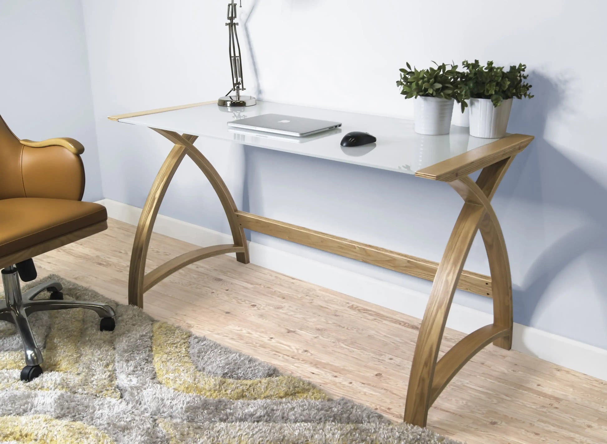 PC201 Helsinki 1300mm Laptop Table in Oak by Jual - Price Crash Furniture