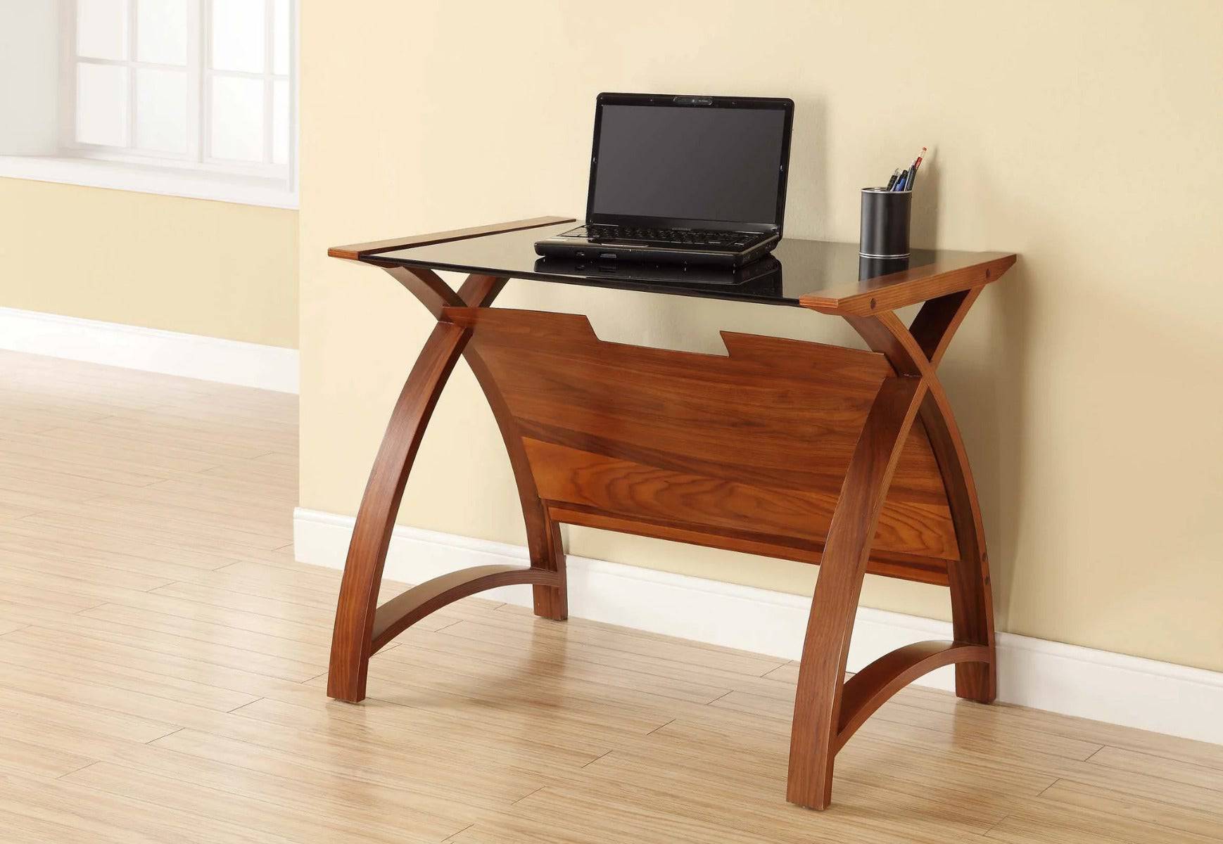 PC201 Helsinki 900mm Laptop Table in Walnut by Jual - Price Crash Furniture