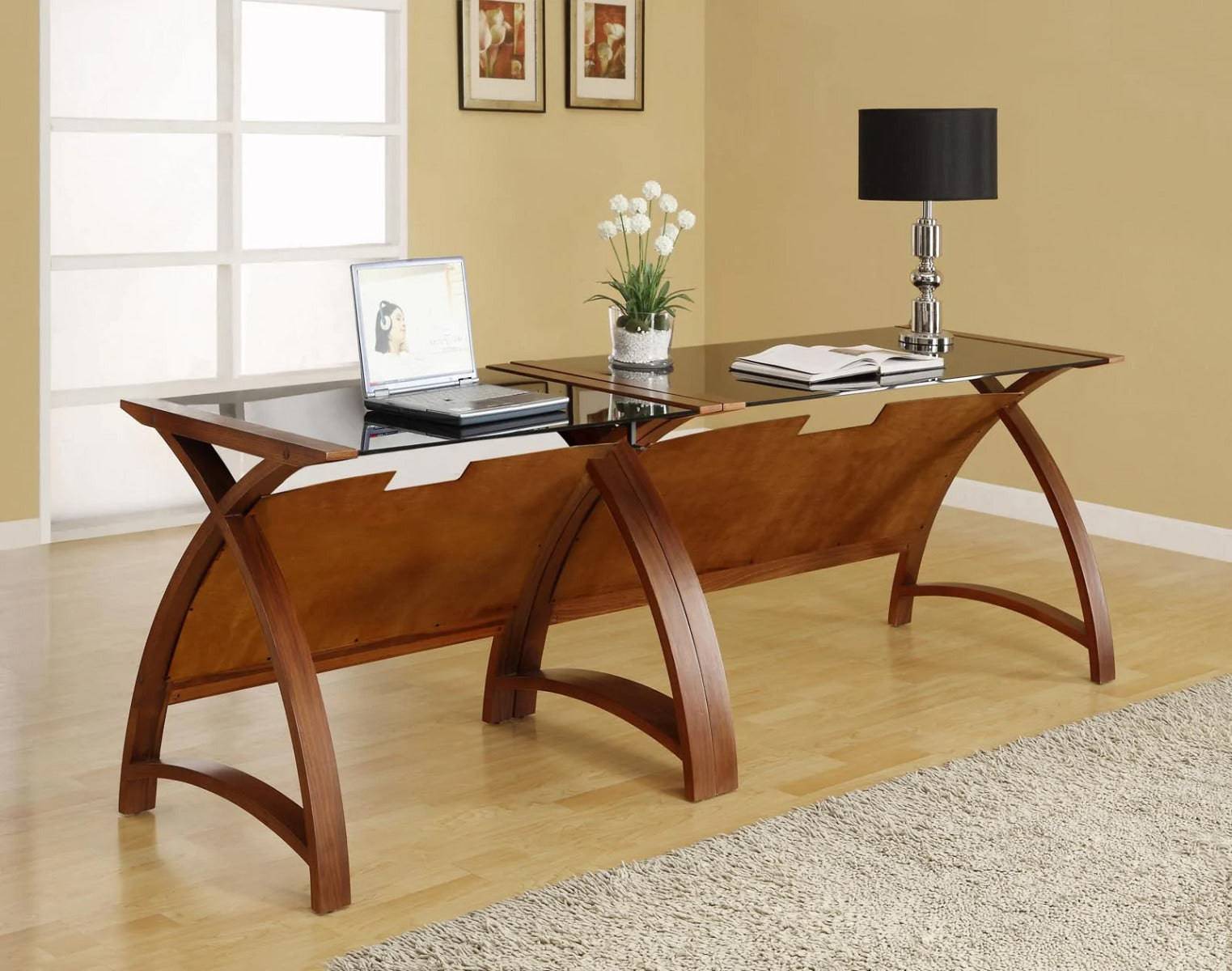 PC201 Helsinki 900mm Laptop Table in Walnut by Jual - Price Crash Furniture