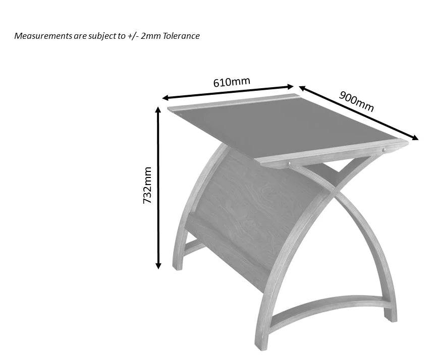 PC201 Helsinki 900mm Laptop Table in Walnut by Jual - Price Crash Furniture