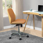 PC211 Universal Office Desk Chair in Oak & Tan by Jual - Price Crash Furniture