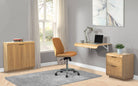 PC211 Universal Office Desk Chair in Oak & Tan by Jual - Price Crash Furniture